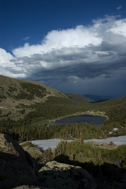 Looking east from meadow above Lost Lake