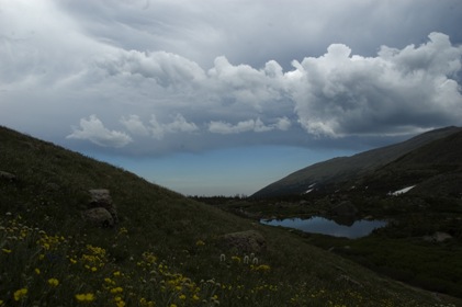 Looking east from meadow above Lost Lake