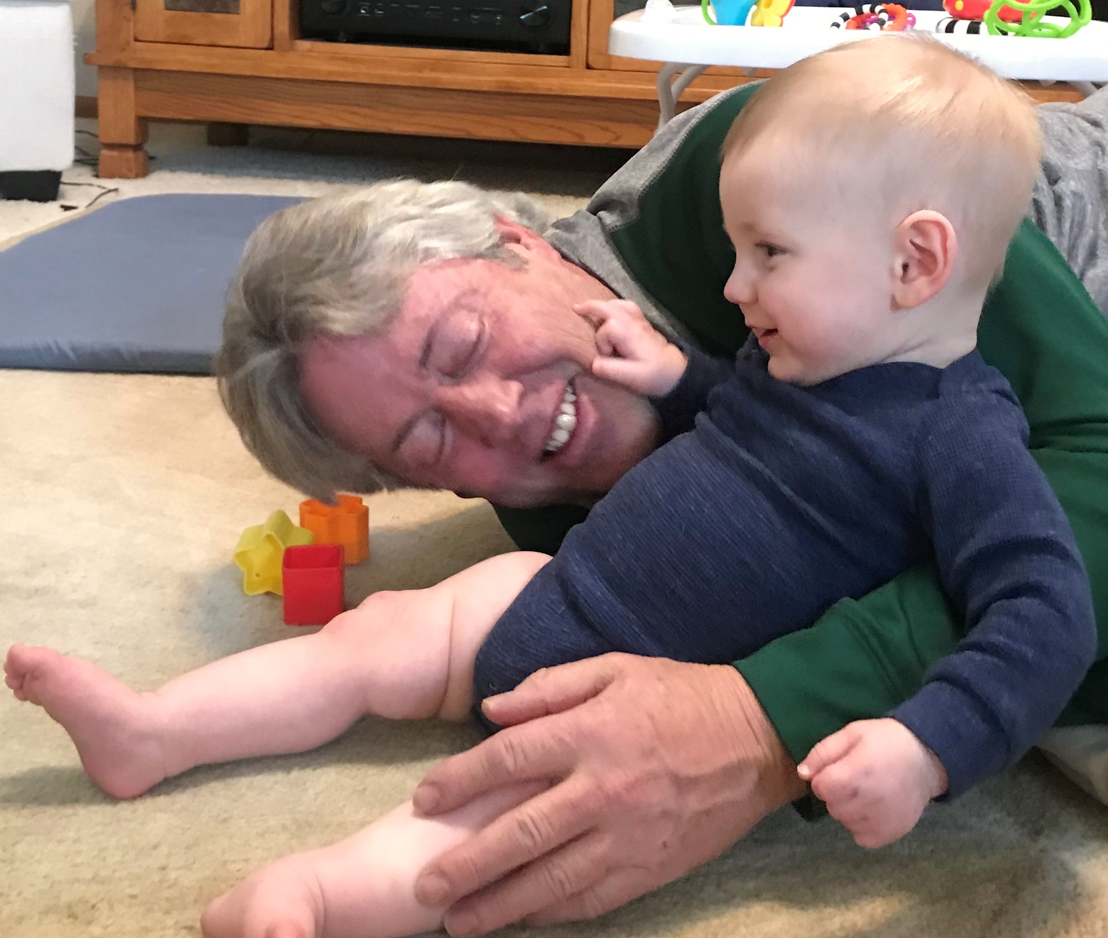 Owen with Grandpa Kim