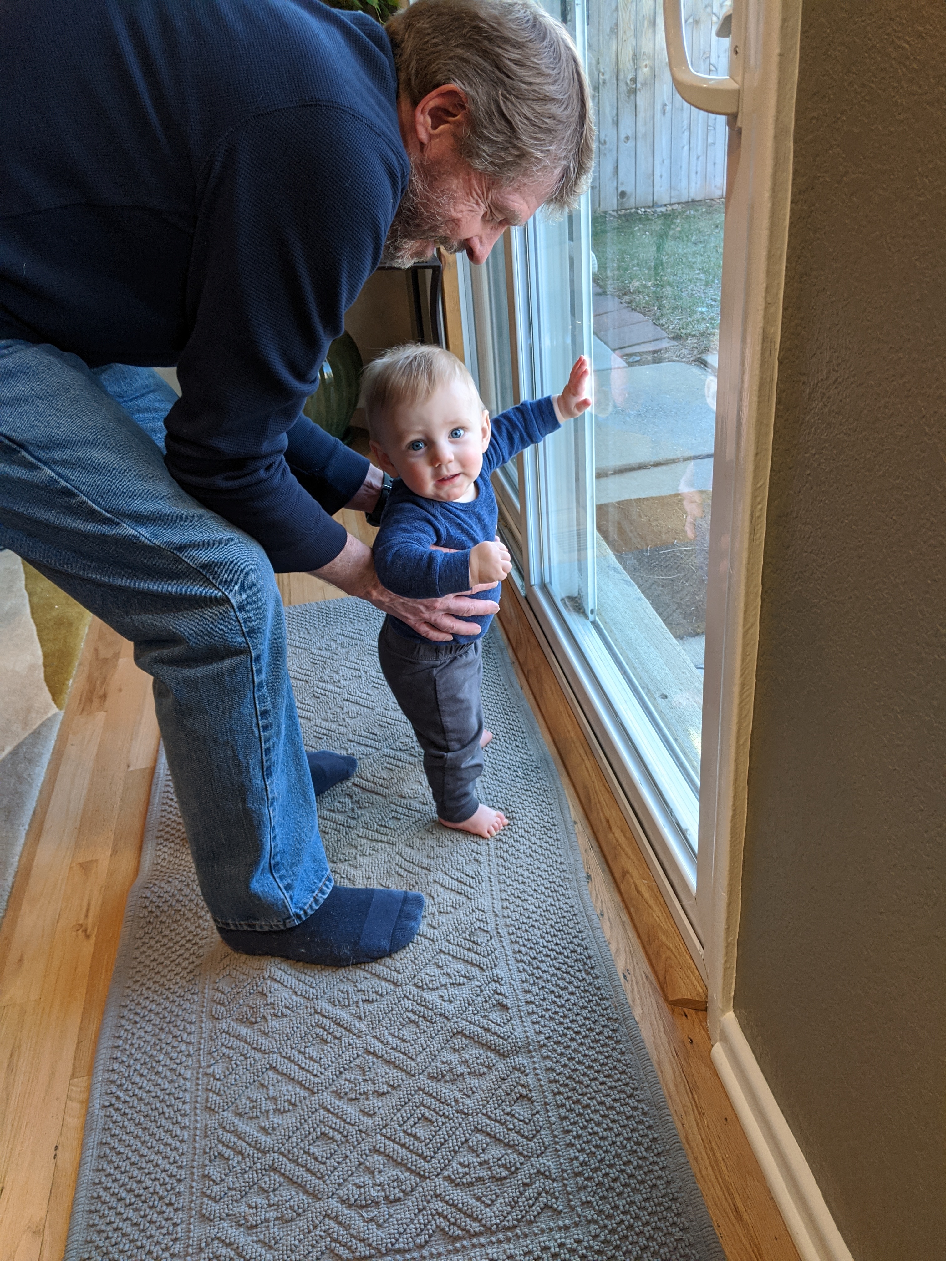 Owen with Grandpa Mike