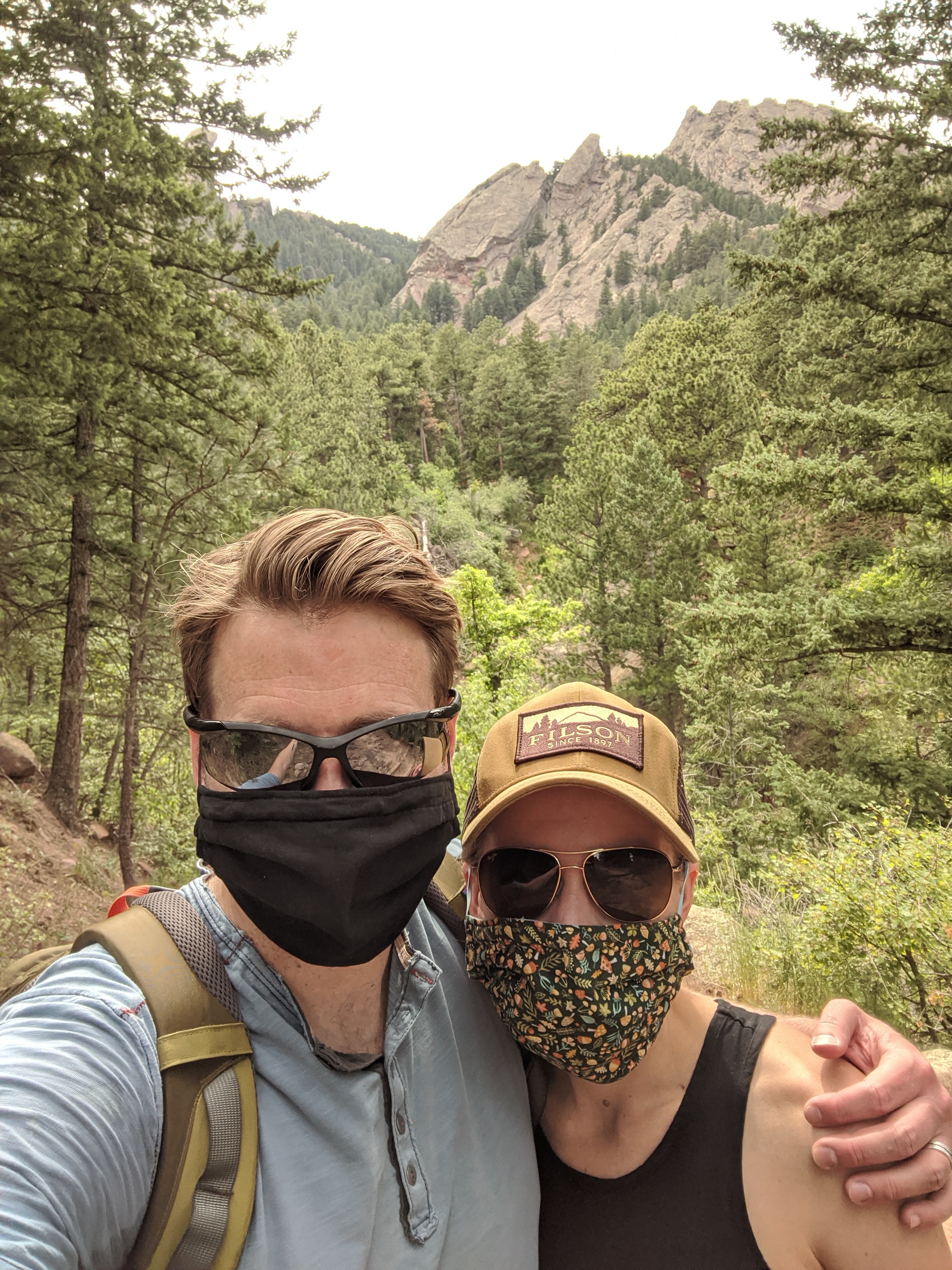 Katie and Jeff on a hike on their anniversary.