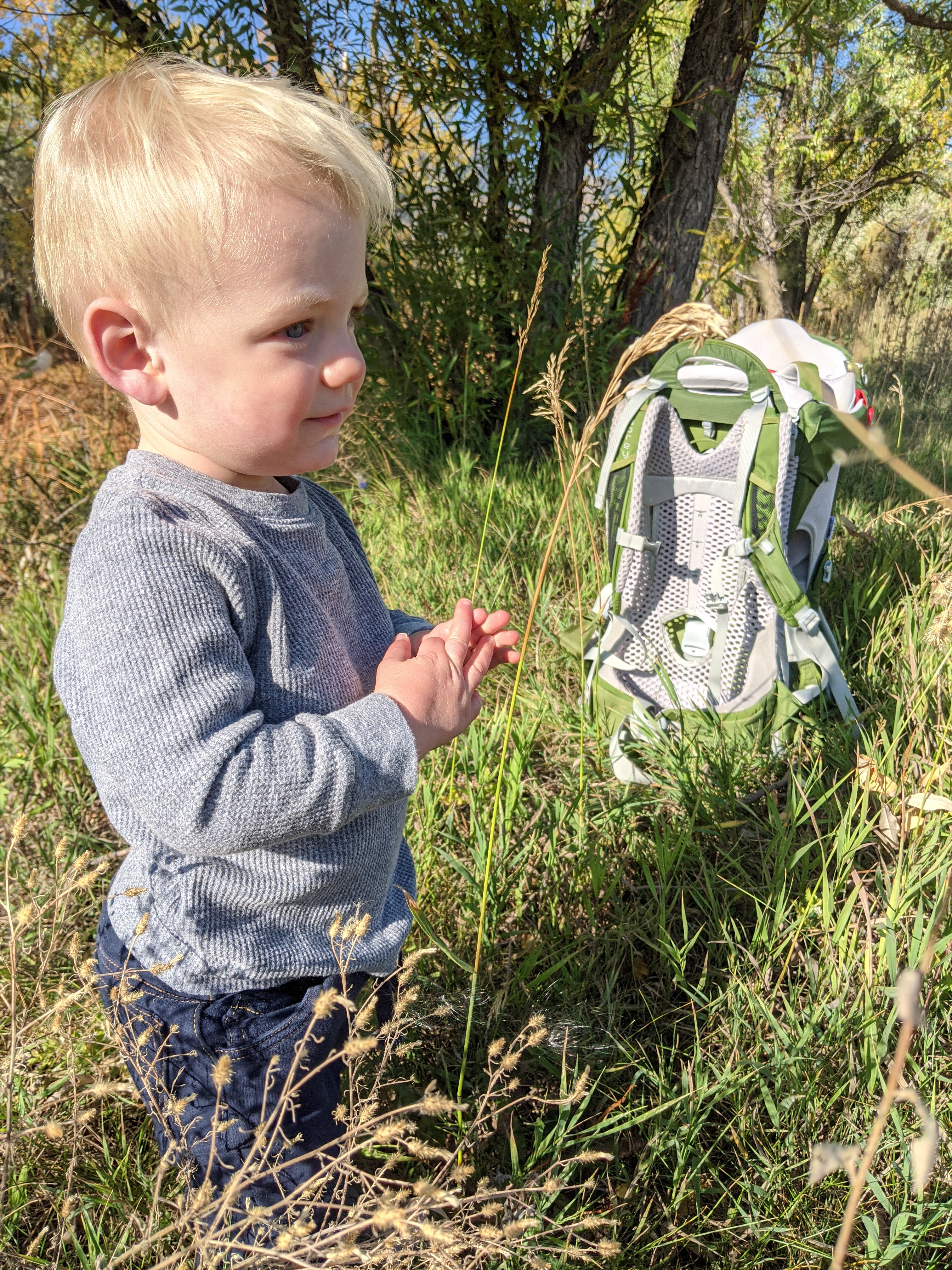 Owen outside.