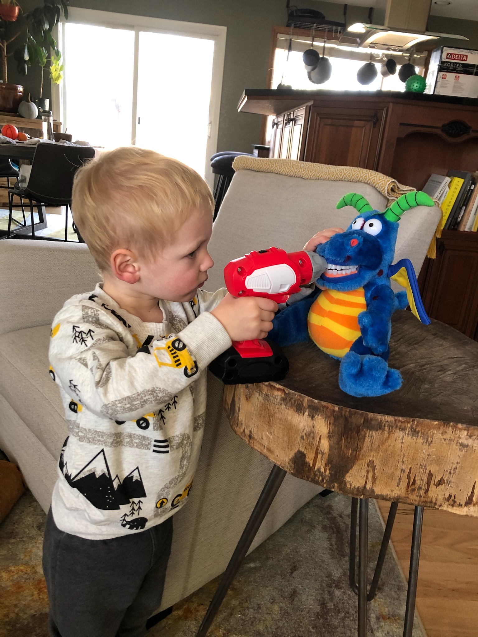 Owen practicing dentistry.